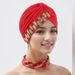 New Women's Linen Elastic Breathable Comfortable Side Diamond Headscarf Hat Baotou Hat_viptrois.com