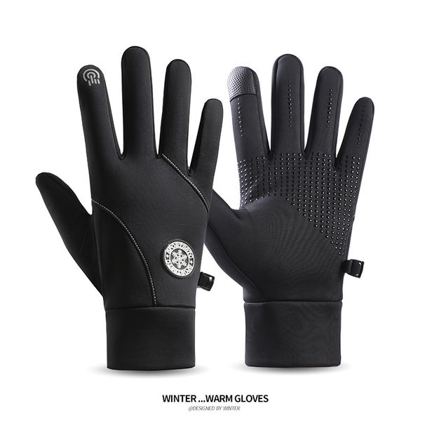 Apparel Accessories Autumn and winter sports plus velvet warm gloves men's touch screen skiing cycling cycling cold outdoor gloves_viptrois.com