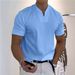 "Men's Athletic V-Neck T-Shirt - Stretch Cotton Gym Workout Tee For Muscle Fit - Breathable & Moisture-Wicking (Multiple Colors/Sizes)"_viptrois.com