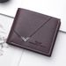 New Men's Wallet Men's Short Wallet Men's Youth Simple And Fashionable Multi-card Business Horizontal Splicing Wallet_viptrois.com