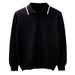 Minimally Casual Men's Knitwear Autumn Top With Collar Polo Shirt Men's Long Sleeves_viptrois.com