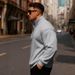 Men's Casual Stand Collar Half-Zip Fleece Hoodie - Loose Fit, Warm & Comfortable, European Size_viptrois.com