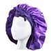 Elastic Ribbon Bow Round Hat Solid Color Silk Nightcap Wide Edge Beauty_viptrois.com