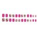 Short European Square Rose Red Floral Ins Style Autumn Elegant White Nail Finished Manicure_viptrois.com