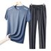 Men's ClothingSports Suit Men's Summer Short Sleeved T Shirt Middle Aged Summer Clothes Ice Clothes Middle Aged And Elderly Clothes_viptrois.com