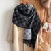 Unisex Scarf Fashion Simple Jacquard Strip Scarf Long Tassel High-grade Grey Shawl_viptrois.com