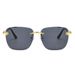 Fashionable Frameless Square Sunglasses With UV400 Protection - Trendy Snakehead Design For Men & Women (Black Lens)_viptrois.com