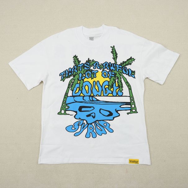 Beach Palm Skull Letter Print T-shirt & Casual Shorts Unisex Loose Cotton Streetwear Separates For Men Women_viptrois.com