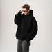 400G Heavy Short Hoodie Sweater Men's Autumn And Winter Trendy Brand Stiff Basic American Top Flower Gray Coat_viptrois.com