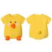 Infant And Toddler Bodysuit For Boys And Girls, Super Cute Three Dimensional Little Yellow Duck Clothes, Thin Triangle Jumpsuit, Romper_viptrois.com