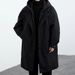 Men’s Fashion Long-Length Parka Coat, Detachable Hood Windbreaker With Faux Two-Piece Design, Water-Resistant Polyester Shell_viptrois.com