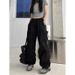 Men's Clothing High Street Style Cargo Casual Pants For Women, 2025 New Style, Loose Straight Leg, Wide Leg, Large Pockets, Retro Jogger Trousers._viptrois.com
