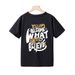 Mother&Kids Youth T-shirt Smiley face back letter-printed short-sleeved T-shirt boys casual children's wear_viptrois.com