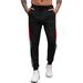 Plus Size Sports Pants For Men & Women - Stylish Side Stripe Design, Fleece-Lined, Elastic Waist, Comfortable Workout & Casual Pants_viptrois.com