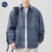 Muqiu Wear 2025 Spring New American Denim Men's Trendy Brand Loose Shirt Jacket_viptrois.com