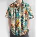 Men's Clothing New Fashion Summer Casual Printed Flower Shirt Men's Vacation Seaside_viptrois.com