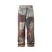 Men's Clothing high street washed loose wide leg silhouette digital printing_viptrois.com