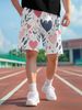 Unbeatable Quality Unbeatable Quality New Summer Versatile Love Printed Men's Trendy Brand Fitness Running Sports Basketball Shorts_viptrois.com