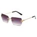 Frameless Leopard Print Metal Sunglasses - High-End Fashion Eyewear For Men & Women (UV400 Protection)_viptrois.com