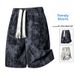 Tie Dye Casual Shorts Trendy High Street Retro Loose Fit For Men And Women Summer Outerwear_viptrois.com