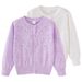 2025 Girls Cotton Hollow Cherry Knitted Cardigan Jacket Children's Sweater Sunscreen Air Conditioning Shirt Summer Thin_viptrois.com