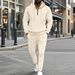 Men's Waffle-Knit Hoodie & Jogger Set – Lightweight Zip-Up Loungewear (S-3XL) | Breathable Polyester For Casual & Sporty Style_viptrois.com