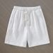 Men's Clothing Elastic White Shorts Men Summer Trend New Bubble Flower Dark Pattern English Shorts Beach Pants Casual Sports Pants_viptrois.com