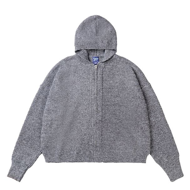 Men's Clothing American Retro Cleanfit Short Silhouette Striped Hooded Sweater For Men And Women Loose Thick Warm Knitted Cardigan_viptrois.com