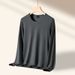 50S Cotton Spring And Autumn 2026 New Men's Long-sleeved T-shirt Bottoming Shirt Thin High-end Versatile Top_viptrois.com