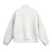 American Style Stand Collar Cardigan Sweatshirt For Men, Autumn Casual Loose High Street Trend Solid Color Patch_viptrois.com