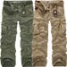 Man's clothing Men outdoor plus-size casual multi-color men's cargo pants plus-size baggy pants_viptrois.com