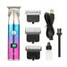Gradient Electric Hair Clipper With LCD Digital Display, USB Charging Power, And Scissors_viptrois.com