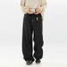 Split Silhouette Retro Jeans Men Spring New Open Design Raw Denim Long American Style Straight Pants Loose_viptrois.com