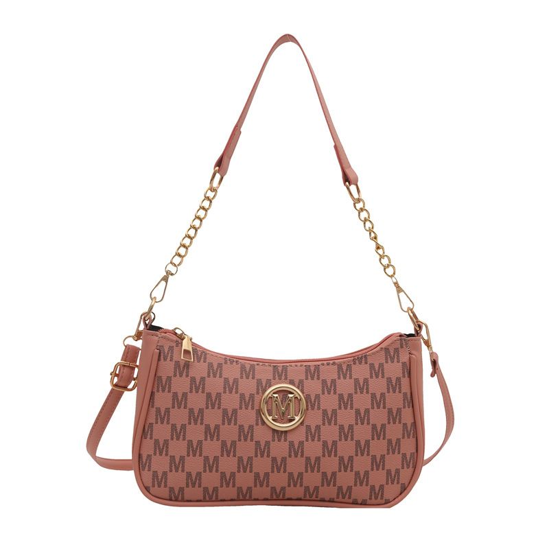 Women's This Year's Fashion New Niche Underarm Bag Stylish Personality Shoulder Bag Letter Print Crescent Bag_viptrois.com