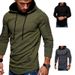 Men's New Sports Sweater Men's Casual Men's Pleated Solid Color Hooded Sweater_viptrois.com
