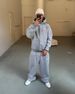 Men's Clothing Letter Print Hoodie Thick Pullover Hoodie & Jogger Set - Letter Print Zip-Up Pullover With Fleece Lining (Black/Grey) – Sizes M-5XL_viptrois.com
