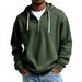 European And American New Heavyweight Long-Sleeve Hooded Jacket Men, Solid Color Loose Trendy Men's_viptrois.com
