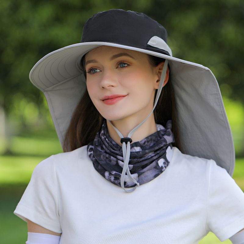 Women's UPF 50+ Sun Hat With Neck Flap - Wide Brim Summer Beach Hat For Outdoor Travel, Lightweight & Quick-Dry_viptrois.com