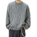 Pure Cross-Border Hot-Selling European Plus Size Cable Knit Crew Neck Men's Premium Lazy Autumn Winter Sweater Factory_viptrois.com