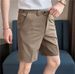 Men's Casual Stretchy Elastic Waistband Shorts Slim Fit Drape Five Point Dress Pants_viptrois.com