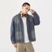 Men's Vintage Washed Denim Jacket - American Classic Relaxed Fit Workwear Coat With Distressed Finish_viptrois.com