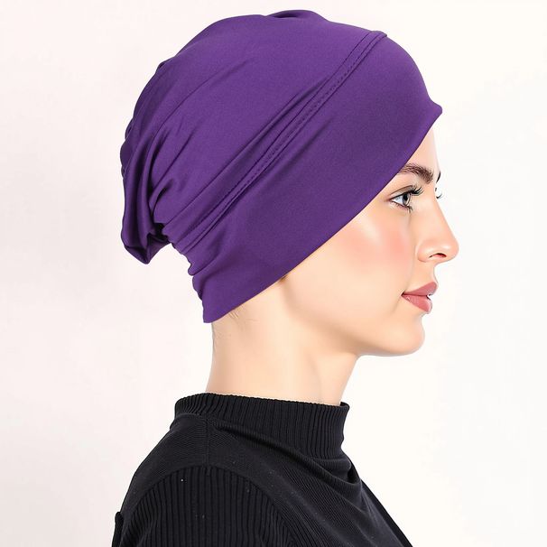 Popular European And American Solid Color Elastic Ladies Headscarf Hat Bottoming Hat Pullover Hat Factory Direct Sales_viptrois.com