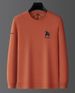 Cuban Grid Heavyweight 320g Trendy Brand Warm Round Neck Men's Autumn Winter Sweatshirt Base Shirt Embroidery_viptrois.com