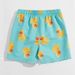 Men's Fun Printed Fashion Boxer Swim Trunks Loose Short Casual Beach Pants Hot Spring Shorts_viptrois.com