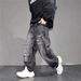 Cross-border Distressed Ripped Jeans For Men, Straight Loose Fit, Slimming, Slightly Flared Wide-leg Pants, Summer_viptrois.com