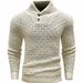 Cross-Border European And American Knitted Pullover Fashion Round Neck Slim Fit Sweater Men's Clothing_viptrois.com