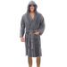 Men's Clothing Large Size Thickened Hooded Patch Pocket Short Winter Long Sleeve Nightgown_viptrois.com