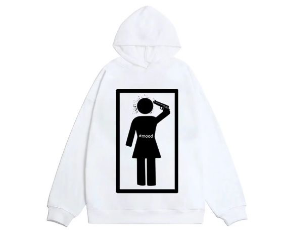 2025 New Pocketless Hoodie Sweatshirt Pistol Man Print Creative Design Versatile Casual Style Top_viptrois.com