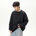 Nordmann 400g Heavyweight American Style Crew Neck Sweatshirt For Men, Structured Patchwork Raglan Sleeve Pullover, Letter_viptrois.com