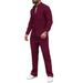 Autumn Men's New Waffle Solid Color Stand Collar Cardigan Shirt Long Sleeve Trousers Suit_viptrois.com